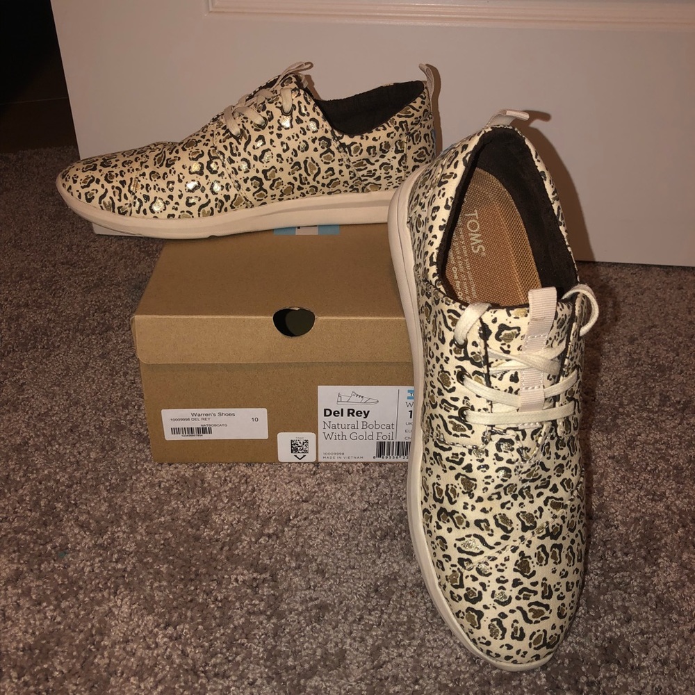 Toms Del Ray Gold Foil Sneakers